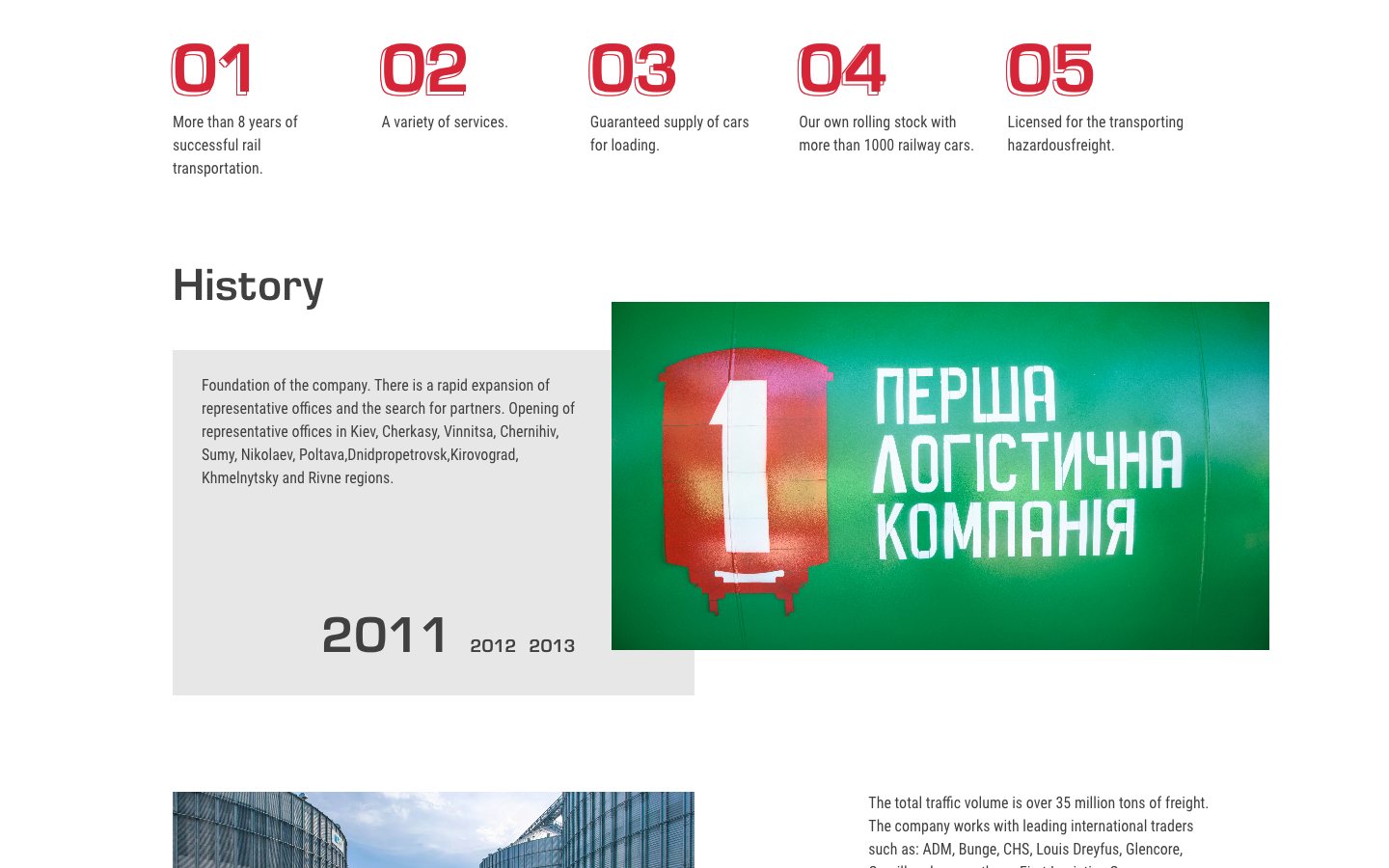 The About and Partnership pages